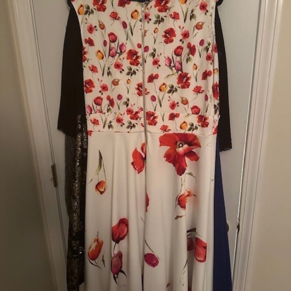 Danny and Nicole White flower dress size 14
